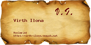 Virth Ilona névjegykártya