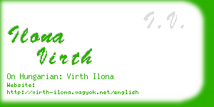 ilona virth business card